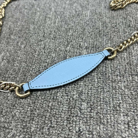 100% Authentic GUCCI Emily Blue Leather Shoulder Bag 570-101724 - Picture 14 of 14